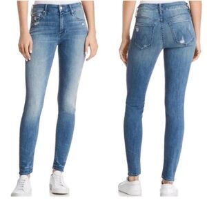 Womens MOTHER The Looker Crop Skinny Jeans in Graffiti Girl